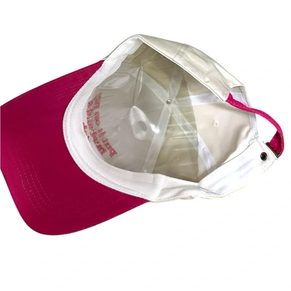 NWT White and Pink Put it on my husbands tab embroidered GRAFFIC hat - Picture 4 of 4